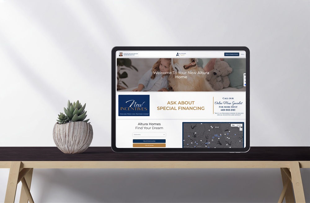 Altura Homes real estate agents web design & development